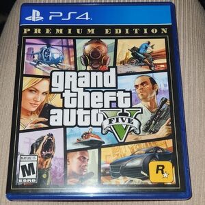 Grand Theft Auto V Premium Edition for PS4 - Blue Case